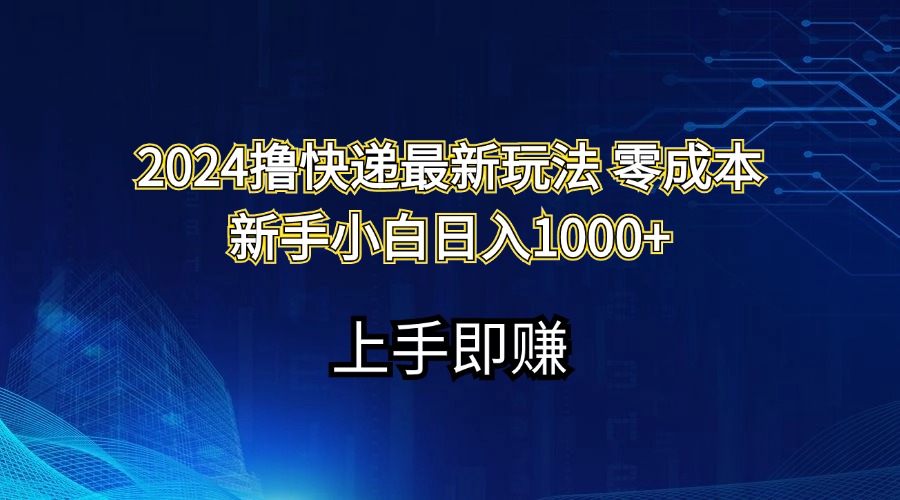 （11680期）2024撸快递最新玩法零成本新手小白日入1000+-学仕资源网
