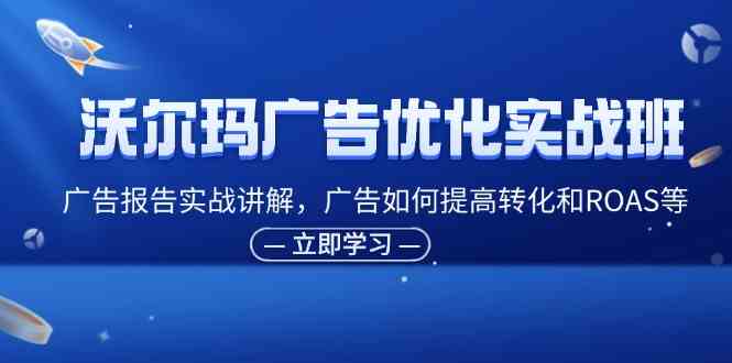 沃尔玛广告优化实战班，广告报告实战讲解，广告如何提高转化和ROAS等-学仕资源网