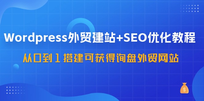 （11911期）WordPress-外贸建站+SEO优化教程：从0到1搭建可获得询盘外贸网站-57节课-学仕资源网