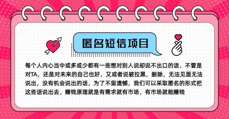 冷门小众赚钱项目，匿名短信，玩转信息差，月入五位数【揭秘】-学仕资源网