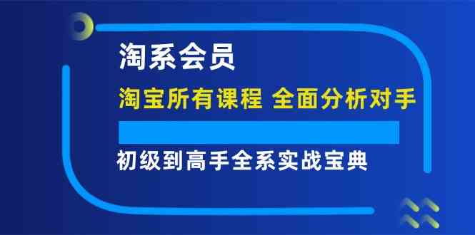 淘系会员初级到高手全系实战宝典【淘宝所有课程，全面分析对手】-学仕资源网