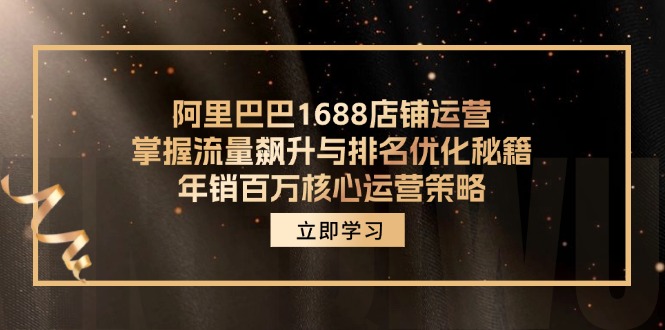 （12184期）阿里巴巴1688店铺运营，掌握流量飙升与排名优化秘籍 年销百万核心运营策略-学仕资源网