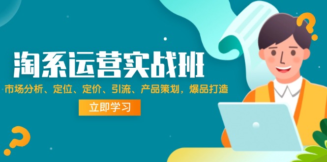 （12186期）淘系运营实战班：市场分析、定位、定价、引流、产品策划，爆品打造-学仕资源网