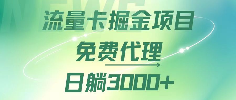 （12321期）流量卡掘金代理，日躺赚3000+，变现暴力，多种推广途径-学仕资源网
