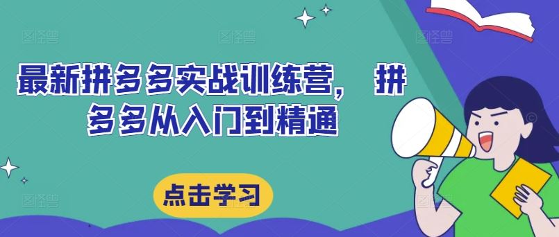 最新拼多多实战训练营， 拼多多从入门到精通-学仕资源网