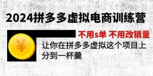 2024拼多多虚拟电商训练营 不用s单 不用改销量 在拼多多虚拟上分到一杯羹-学仕资源网