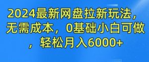 2024最新网盘拉新玩法,无需成本,0基础小白可做,轻松月入6000+【揭秘】-学仕资源网