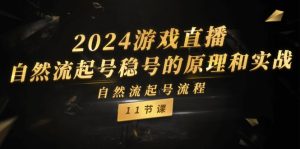 2024游戏直播自然流起号稳号的原理和实战,自然流起号流程(11节)-学仕资源网