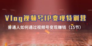 Vlog视频号IP变现特训营，普通人如何通过视频号变现赚钱（15节）-学仕资源网