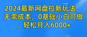 2024最新网盘拉新玩法,无需成本,0基础小白可做,轻松月入6000+-学仕资源网