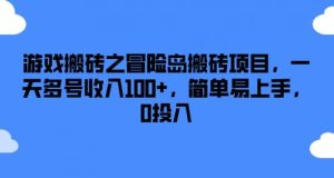 游戏搬砖之冒险岛搬砖项目,一天多号收入100+,简单易上手,0投入【揭秘】-学仕资源网