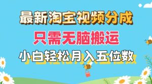 (11744期)最新淘宝视频分成,只需无脑搬运,小白也能轻松月入五位数,可矩阵批量…-学仕资源网