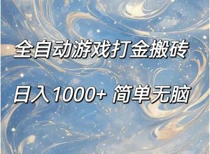 （11785期）全自动游戏打金搬砖，日入1000+简单无脑-学仕资源网
