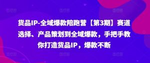 货品IP全域爆款陪跑营【第3期】赛道选择、产品策划到全域爆款,手把手教你打造货品IP,爆款不断-学仕资源网