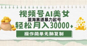 (12087期)视频号AI美女跳舞,轻松月入30000+,蓝海赛道,流量池巨大,起号猛,无…-学仕资源网