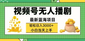 (12128期)视频号无人播剧,轻松日入3000+,最新蓝海项目,拉爆流量收益,多种变…-学仕资源网
