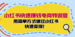 小红书快速赚钱电商特训营:用简单方式通过小红书快速变现!(55节)-学仕资源网