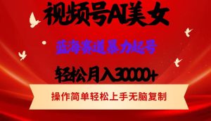 (12178期)视频号AI美女跳舞,轻松月入30000+,蓝海赛道,流量池巨大,起号猛,当…-学仕资源网