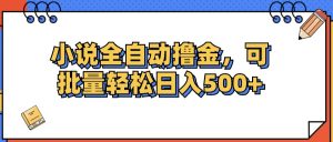 (12244期)小说全自动撸金,可批量日入500+-学仕资源网