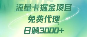 (12321期)流量卡掘金代理,日躺赚3000+,变现暴力,多种推广途径-学仕资源网