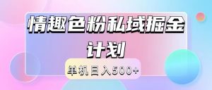 2024情趣色粉私域掘金天花板日入500+后端自动化掘金-学仕资源网